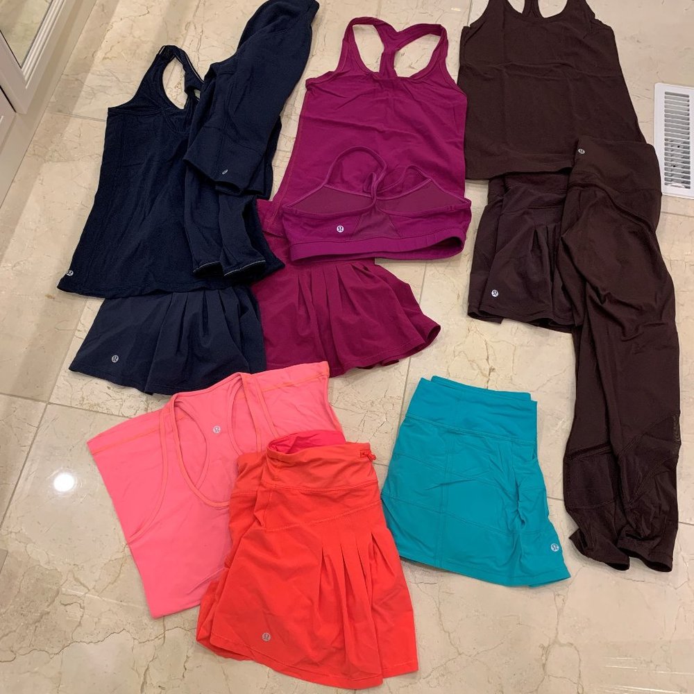 Lululemon tennis yoga lot workout!